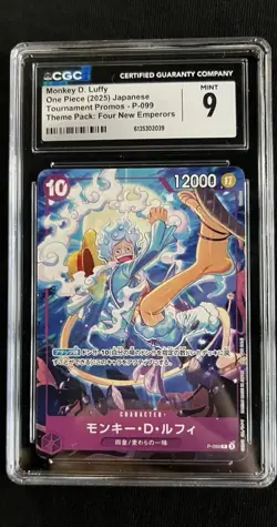 Cgc 9 Monkey D Luffy Tournament Promo P-099 Japanese One Piece Theme Pack - Image 1