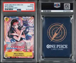 2026 ONE PIECE EB03-ONE PIECE HEROINES EDITION ALT ART #055 NICO ROBIN PSA 10 - Image 3