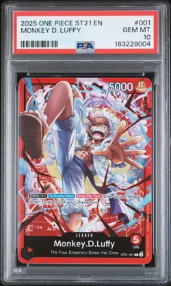 2025 ONE PIECE ST21-001 LEADER EN MONKEY D. LUFFY PSA 10 - Image 1