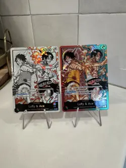 BANDAI ONE PIECE LUFFY & ACE ST30-001 LEADER * CLEAN* PARALLEL & Normal BOTH - Image 1