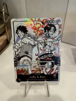 BANDAI ONE PIECE LUFFY & ACE ST30-001 LEADER * CLEAN* PARALLEL & Normal BOTH - Image 2