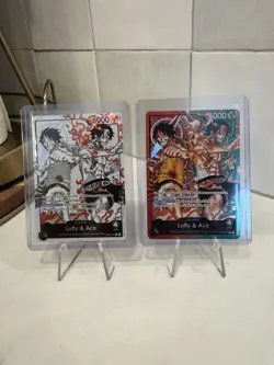 BANDAI ONE PIECE LUFFY & ACE ST30-001 LEADER * CLEAN* PARALLEL & Normal BOTH - Image 5