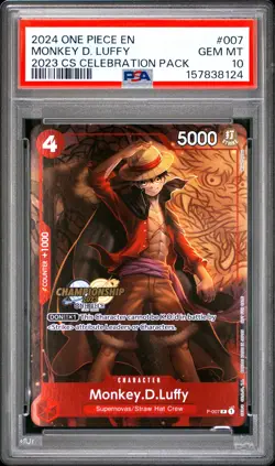 2024 ONE PIECE CHAMPIONSHIP 2023 CELEBRATION PACK #007 MONKEY D. LUFFY PSA 10 - Image 1