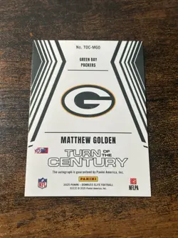 Matthew Golden Auto 2025 Panini Donruss Elite Turn of the Century Orange /199 RC - Image 2
