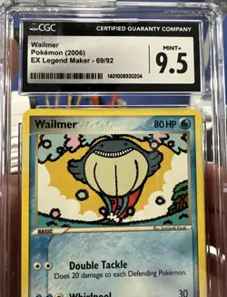 Pokemon Wailmer EX Legend Maker (2006) CGC 9.5 Mint + 69/92 2006 - Image 2