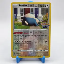 Snorlax 055/078 Pokemon GO Reverse Holo Rare Pokemon Card NM - Image 1