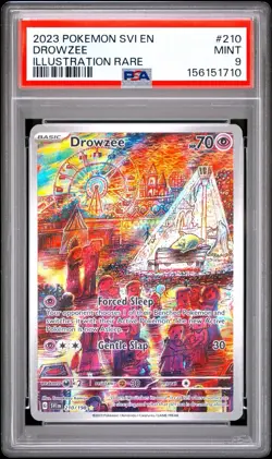 Pokemon Scarlet And Violet Base Drowzee Illustration Rare PSA 9 Mint - Image 1