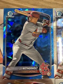 (23) Card Lot 2025 Bowman Chrome Sapphire JJ Wetherholt Refractor, Mojo, Base - Image 2
