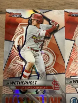 (23) Card Lot 2025 Bowman Chrome Sapphire JJ Wetherholt Refractor, Mojo, Base - Image 3