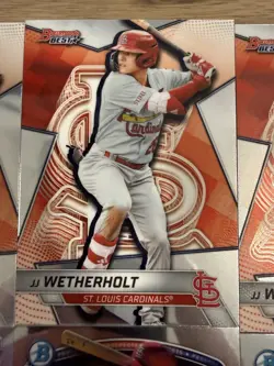 (23) Card Lot 2025 Bowman Chrome Sapphire JJ Wetherholt Refractor, Mojo, Base - Image 4