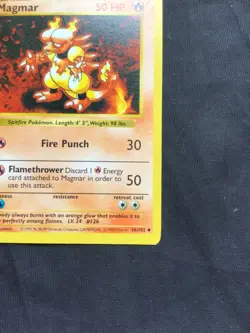 Pokemon Cards: Base Set 1st Edition Uncommon: Magmar 36/102 - Image 4
