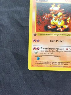 Pokemon Cards: Base Set 1st Edition Uncommon: Magmar 36/102 - Image 5