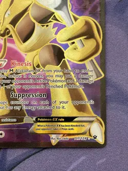 Pokemon Alakazam EX TCG Fates Collide Holo Full Art Ultra Rare Card 117/124 NM - Image 4