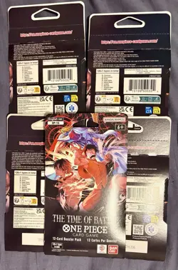x5 One Piece TCG English OP-16 The Time of Battle Sleeved Blister Booster Pack - Image 2