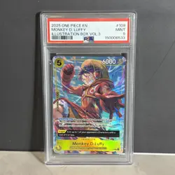2025 One Piece Illustration Box Vol.3 Promo Monkey D. Luffy #109 PSA 9 MINT - Image 1