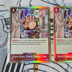 Bandai One Piece Card Game Gum-Gum Giant Sumo Slap ST10-015 Parallel Foil x2 EN - Image 2