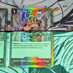 Bandai One Piece Card Game Gum-Gum Giant Sumo Slap ST10-015 Parallel Foil x2 EN - Image 3