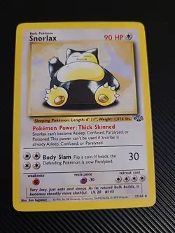 Snorlax - 27/64 - Pokemon Jungle Unlimited Rare Card WOTC Vintage LP+ - Image 1