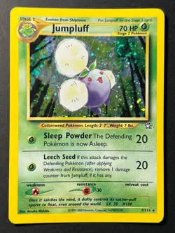 Jumpluff 7/111 Neo Genesis Holo Rare - Pokemon Card LP - - Image 1