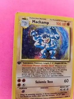 Machamp Base Set Holo Pokemon Card WOTC - Image 2