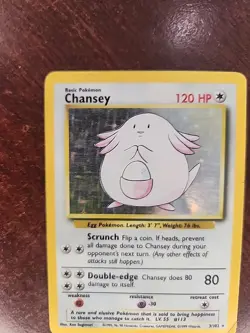 Chansey Base Set Holo Pokemon Card WOTC - Image 2