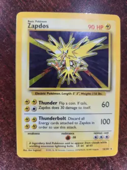 Zapdos Base Set Holo Pokemon Card WOTC - Image 2