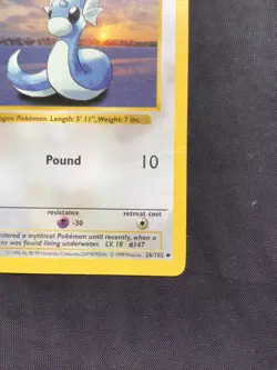 Pokemon Cards: Base Set 1st Edition Uncommon: Dratini 26/102 - Image 4
