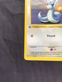 Pokemon Cards: Base Set 1st Edition Uncommon: Dratini 26/102 - Image 5