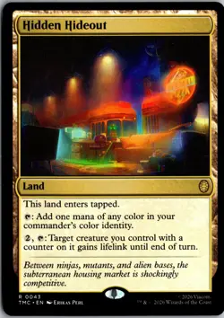 Hidden Hideout 43 Commander: Teenage Mutant Ninja Turtles Magic The Gathering NM - Image 1