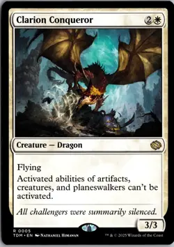 Clarion Conqueror 5 Rare Tarkir: Dragonstorm Magic: The Gathering Near Mint - Image 1