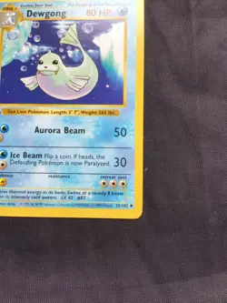 Pokemon Cards: Base Set 1st Edition Uncommon: Dewgong 25/102 - Image 4