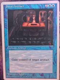 Steal Artifact Uncommon Fourth Edition Magic: The Gathering Moderately Played - Image 1
