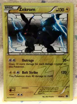 Pokemon Card ZEKROM BW Next Destinies 50/99 Reverse Holo Rare NM Condition - Image 1