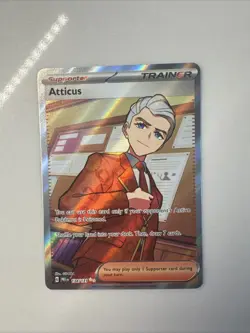 Atticus 134/131 Prismatic Evolutions Full Art Trainer Holo Pokemon TCG Card NM - Image 1