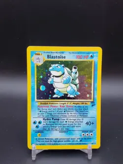 Blastoise 2/130 Base Set 2 Holo MP/LP Pokemon Card - Image 1