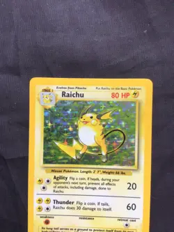 Pokemon Cards: Base Set Rare Holo: Raichu 14/102 - Image 2