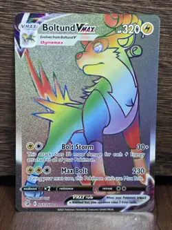 Pokemon TCG Boltund VMAX Fusion Strike Holo Card 267/264 Near Mint - Image 1
