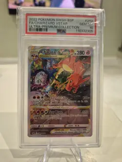 Charizard v Star SWSH262 PSA 10 Ultra Premium Collection Promo Holo Pokemon Card - Image 1