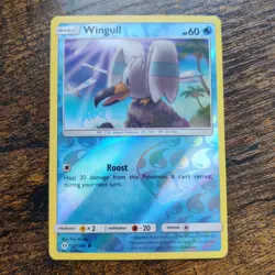 Wingull 37/149 - NM REVERSE HOLO Sun & Moon - Pokemon 2017 Common TCG Card - Image 1