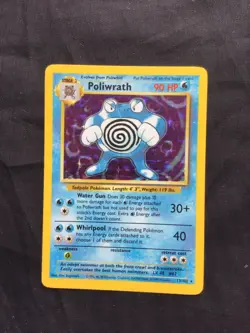 Pokemon Cards: Base Set Rare Holo: Poliwrath 13/102 - Image 1