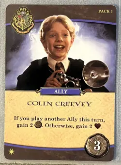 Harry Potter Hogwarts Battle CCG Promo Card Lot Colin Creevey Army Coin UNUSED - Image 4