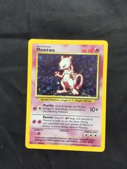 Pokemon Cards: Base Set Rare Holo: Mewtwo 10/102 - Image 1