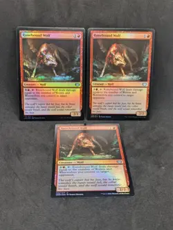 Runebound Wolf FOIL X3 NM MTG Innistrad Crimson Vow - Image 1