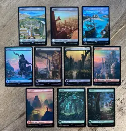 Full Art Land Set **FOIL**(10 Lands) - MTG: Assassin's Creed (ACR) NM/M - Image 1