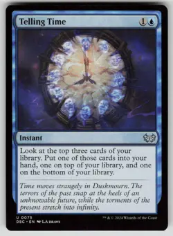 Telling Time Uncommon Commander: Duskmourn: House of Horror 75 MTG NM 2024 - Image 1