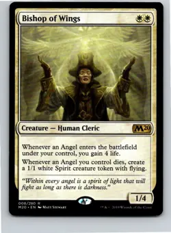 Magic the Gathering Bishop of Wings Core Set 2020 MTG Free Shipping! - Image 1