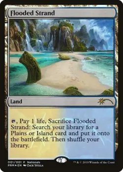 MTG English Flooded Strand NM Foil Promos: Unique and Miscellaneous - Image 1