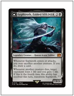 1x Sephiroth, Fabled SOLDIER, Final Fantasy, Magic MTG NM - Image 1