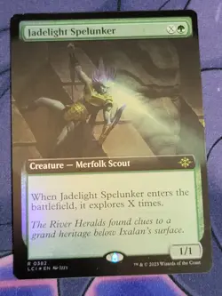 C4439 MAGIC MTG LOST CAVERNS IXALAN JADELIGHT SPELUNKER #0382 LP FOIL EXT ART - Image 1