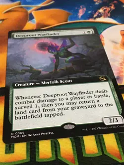 C5393 MAGIC MTG MARCH OF THE MACHINE DEEPROOT WAYFINDER #0369 NM RARE EXT ART - Image 2